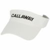 キャロウェイ Callaway　ロゴ刺繍 パイル生地　レディース サンバイザー C22191216 1030 ホワイト　2022年モデル ホワイト（1030）