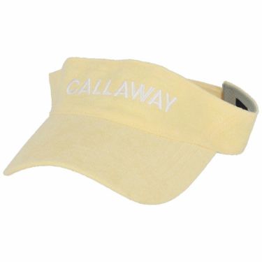 キャロウェイ Callaway　ロゴ刺繍 パイル生地　レディース サンバイザー C22191216 1060 イエロー　2022年モデル イエロー（1060）