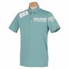 マンシングウェア Munsingwear　メンズ タイポグラフィプリント 半袖 ポロシャツ MEMTJA02　2022年モデル ブルー（BL00）