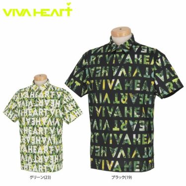 ビバハート VIVA HEART　メンズ planticaコラボ 総柄プリント 半袖 ポロシャツ 011-26440　2022年モデル 詳細1