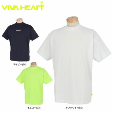 ビバハート VIVA HEART　メンズ アロマテリアル ベア天竺 バックプリント 半袖 モックネックシャツ 011-26442　2022年モデル 詳細1
