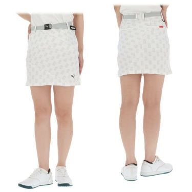 プーマ PUMA　レディース 幾何学柄 ストレッチ ベルト付き スカート 930579　2022年モデル 詳細3