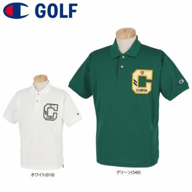 チャンピオンゴルフ ChampionGOLF　メンズ ロゴワッペン 鹿の子 半袖 ポロシャツ C3-VG306　2022年モデル 詳細1