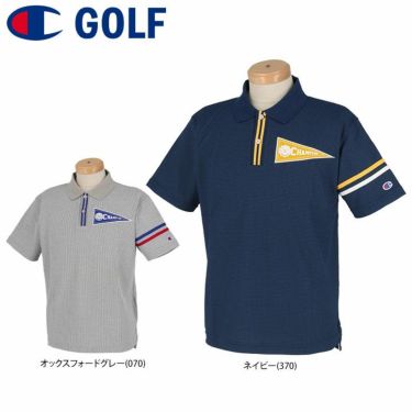 チャンピオンゴルフ ChampionGOLF　メンズ ロゴデザイン ワッフル生地 半袖 ポロシャツ C3-VG310　2022年モデル 詳細1