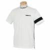 ブラック＆ホワイト Black＆White　ホワイトライン メンズ ロゴプリント ライン配色 半袖 モックネックシャツ BGS9512WJ　2022年モデル ホワイト（10）