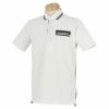 ブラック＆ホワイト Black＆White　ホワイトライン メンズ ロゴプリント サイドライン 半袖 ポロシャツ BGS9602WE　2022年モデル ホワイト（10）
