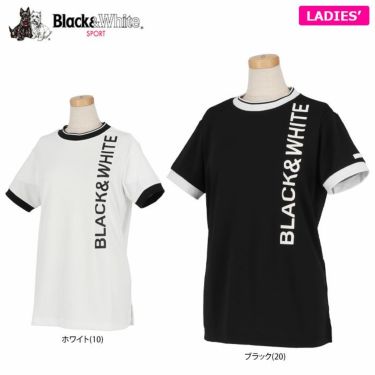 ブラック＆ホワイト Black＆White　ホワイトライン レディース ロゴプリント 半袖 クルーネックシャツ BLS6602WD　2022年モデル 詳細1
