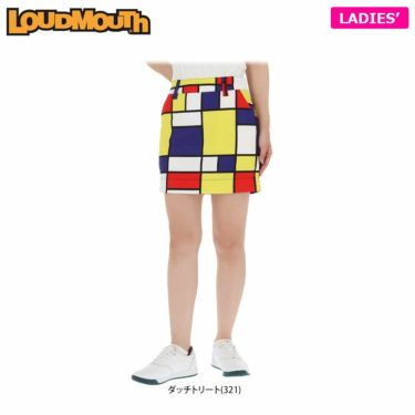 ラウドマウス LOUDMOUTH　レディース 総柄プリント ストレッチ インナーパンツ一体型 スカート 762-351-1　2022年モデル 詳細1