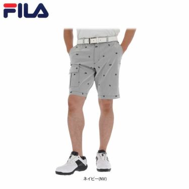 フィラ FILA　メンズ 飛び柄刺繍 コードレーン ストライプ柄 ストレッチ ショートパンツ 742-308　2022年モデル 詳細1