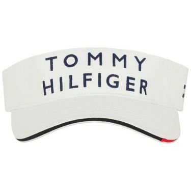 トミー ヒルフィガー ゴルフ　レディース ロゴ刺繍 コットンツイル サンバイザー THMB225F 00 ホワイト　2022年モデル 詳細2