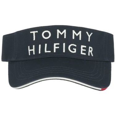 トミー ヒルフィガー ゴルフ　レディース ロゴ刺繍 コットンツイル サンバイザー THMB225F 30 ネイビー　2022年モデル 詳細2