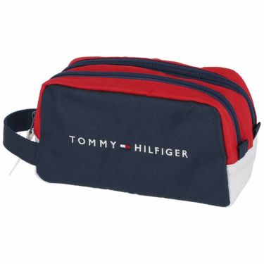 トミー ヒルフィガー ゴルフ　シグネチャー ラウンドポーチ THMG9FBB 90 トリコロール　2022年モデル トリコロール（90）