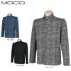 MOCO モコ　メンズ ロゴ刺繍 カモフラージュ柄 長袖 ホリゾンタルカラー ポロシャツ 21-2212910　2021年モデル