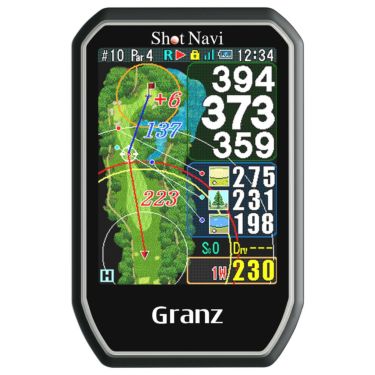 ショットナビ　Shot Navi ハンディ型GPSゴルフナビ　Shot Navi Granz グランツ　ブラック 詳細1