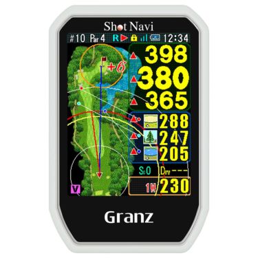 ショットナビ　Shot Navi ハンディ型GPSゴルフナビ　Shot Navi Granz グランツ　ホワイト 詳細1