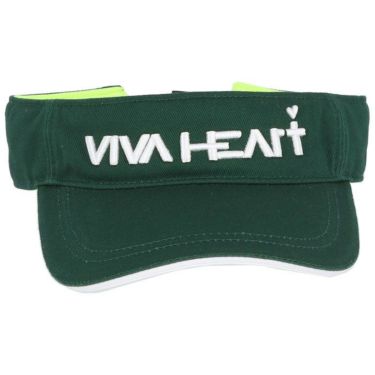 ビバハート VIVA HEART　メンズ ベーシック コットンツイル サンバイザー 013-57830 23 グリーン　2022年モデル 詳細1