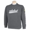 アダバット adabat　メンズ ロゴプリント ストレッチ 長袖 クルーネック プルオーバー 643-13081　2021年モデル グレー（912）
