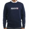 アドミラル Admiral　メンズ ロゴプリント ランパントワッペン 長袖 クルーネック セーター ADMA264　2022年モデル ネイビー（30）