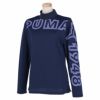 プーマ PUMA　レディース ロゴデザイン ストレッチ 長袖 モックネックシャツ 539421　2022年モデル ネイビーブレザー（02）