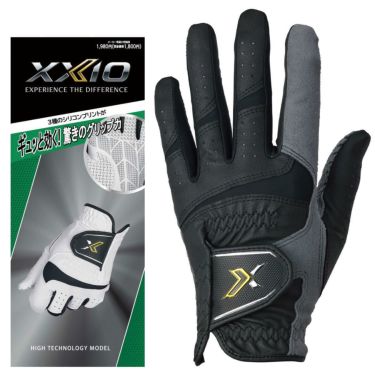 ダンロップ ゼクシオ XXIO　シリコンプリント 全天候型　メンズ ゴルフグローブ GGG-X018 ブラック　2022年モデル 詳細1