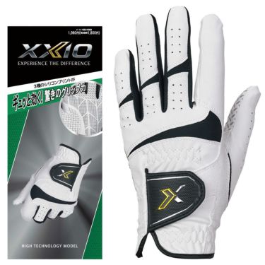 ダンロップ ゼクシオ XXIO　シリコンプリント 全天候型　メンズ ゴルフグローブ GGG-X018 ホワイト　2022年モデル 詳細1