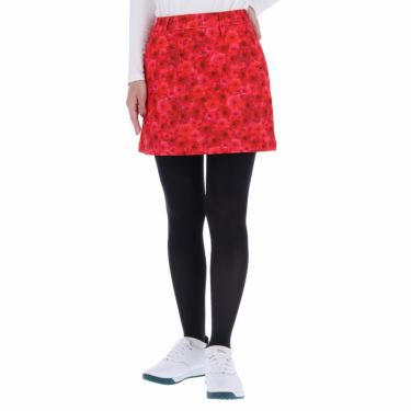 ピン PING　レディース ロゴ刺繍 総柄 フラワープリント ストレッチ スカート 622-2234802　2022年モデル レッド（100）