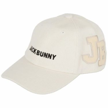 ジャックバニー Jack Bunny!!　ユニセックス ロゴデザイン コーデュロイ キャップ 262-2287910 030 ホワイト　2022年モデル ホワイト（030）
