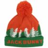 ジャックバニー Jack Bunny!!　ユニセックス ロゴジャガード もみの木 フリース裏地 ニットキャップ 262-2287914 150 オレンジ　2022年モデル
