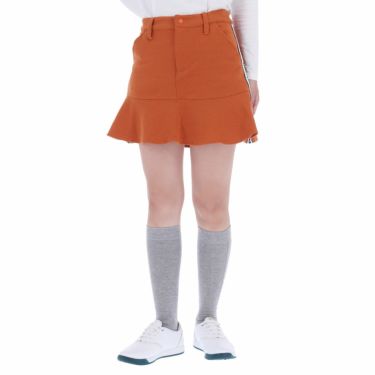 ジャックバニー Jack Bunny!!　レディース ロゴテープ ヘリンボーンジャガード ストレッチ 裾フレア インナーパンツ一体型 スカート 263-2234920　2022年モデル オレンジ（150）