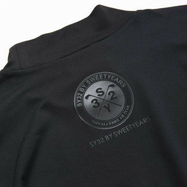 SY32 by SWEET YEARS　メンズ ロゴプリント ストレッチ 長袖 モックネックシャツ 11305-3　2022年モデル 詳細3