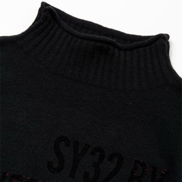 SY32 by SWEET YEARS　メンズ フロッキープリント ワッペン 長袖 スタンドカラー セーター SYG-22A20　2022年モデル 詳細3