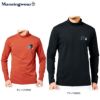 マンシングウェア Munsingwear　メンズ メタリックロゴプリント 鹿の子 ストレッチ 長袖 モックネックシャツ MEMUJB03　2022年モデル