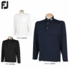 フットジョイ FootJoy　メンズ ロゴ刺繍 ポケット付き ストレッチ 長袖 ポロシャツ FJ-F22-S12　2022年モデル