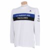 ルコック Le coq sportif　メンズ マルチカラー配色 長袖 モックネックシャツ QGMUJB04　2022年モデル ホワイト（WH00）