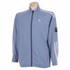 ルコック Le coq sportif　メンズ 撥水 ラインデザイン ストレッチ 防風 長袖 フルジップ ブルゾン QGMUJK03　2022年モデル ブルー（BL00）