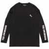 ザ スウィンガー THE SWINGGGR　メンズ ロゴプリント ストレッチ 長袖 ラグランスリーブ クルーネック アンダーシャツ SWG22AW-CT002　2022年モデル ブラック（BLK）