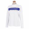 ルコック Le coq sportif　レディース 胸ボーダー UVカット 長袖 モックネックシャツ QGWUJB02　2022年モデル ホワイト（WH00）
