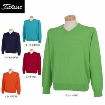 タイトリスト Titleist　メンズ カシミヤ 長袖 Vネック セーター TWMK1758 詳細1