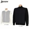 スリクソン SRIXON　メンズ ロゴ刺繍 編地切替 裏地付き 長袖 フルジップ ニット ジャケット RGMUJL03　2022年モデル