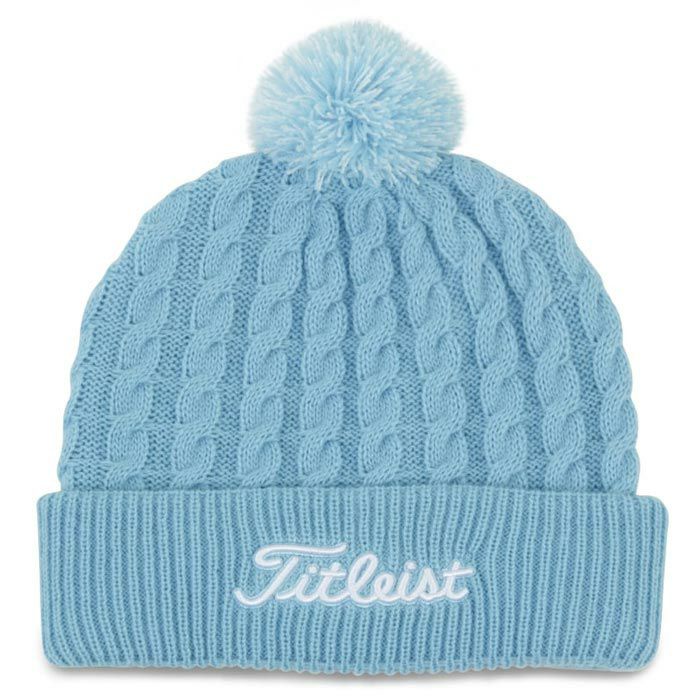 タイトリスト Titleist　ウィメンズ ケーブルニット ポンポン ビーニー TH21WCKNP 4S1 スカイブルー スカイブルー（4S1）