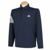 アディダス adidas　メンズ ロゴプリント 長袖 ボタンダウン ポロシャツ P9739　2022年モデル カレッジネイビー（HG8305）