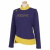 デサントゴルフ DESCENTE GOLF　レディース ロゴプリント 裏起毛 ストレッチ 長袖 モックネックシャツ DGWUJB06　2022年モデル ネイビー（NV00）