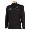 フィラ FILA　メンズ ロゴプリント 裏起毛 ストレッチ 長袖 ハイネックシャツ 781-530Y　2021年モデル ブラック（BK）