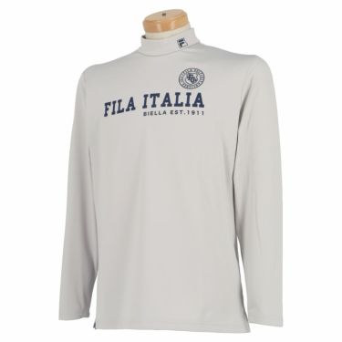 フィラ FILA　メンズ ロゴプリント 裏起毛 ストレッチ 長袖 ハイネックシャツ 781-530Y　2021年モデル グレー（GY）