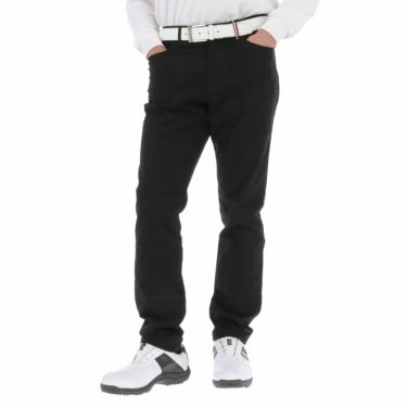 トミー ヒルフィガー ゴルフ　メンズ ストレッチ ストレート ロングパンツ THMA161　2021年モデル [裾上げ対応1●] ブラック（10）