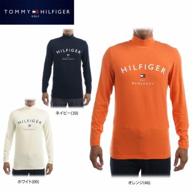 トミー ヒルフィガー ゴルフ　メンズ ロゴプリント ストレッチ 長袖 ハイネックシャツ THMA282　2022年モデル 詳細1