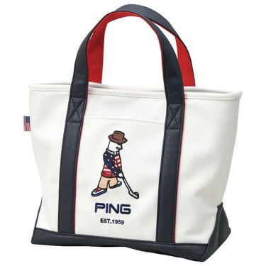 ピン PING　Mr.PING ROUND TOTE ミスターピン ラウンドトートバッグ GB-C2202 36462-01 White White