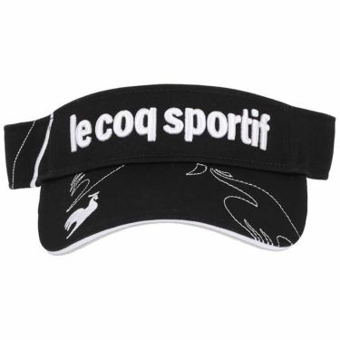 ルコック Le coq sportif　メンズ バイカラー コットンツイル サンバイザー QGBTJC50 BK00 ブラック　2022年モデル 詳細1