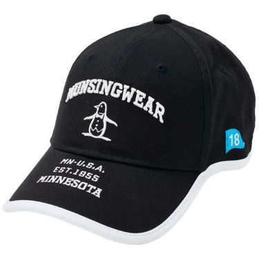 マンシングウェア Munsingwear　レディース コットンツイル パイピング キャップ MGCUJC20CH BK00 ブラック　2022年モデル ブラック（BK00）