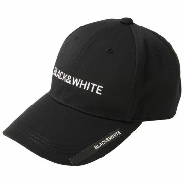 ブラック＆ホワイト Black＆White　ホワイトライン ユニセックス ロゴ刺繍 ワンポイントロゴ ツイル キャップ BUF8432W 20 ブラック　2022年モデル ブラック（20）